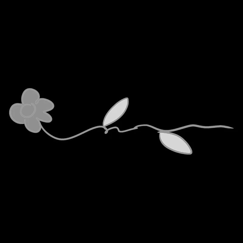 flower rose symbol grey