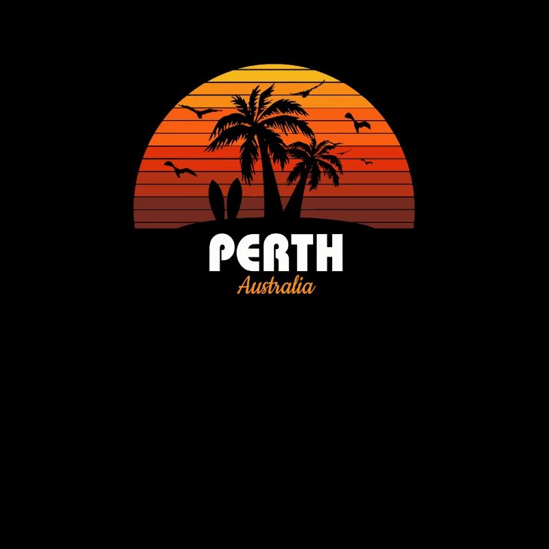 Retro Perth Australie Sunset Cool Vintage