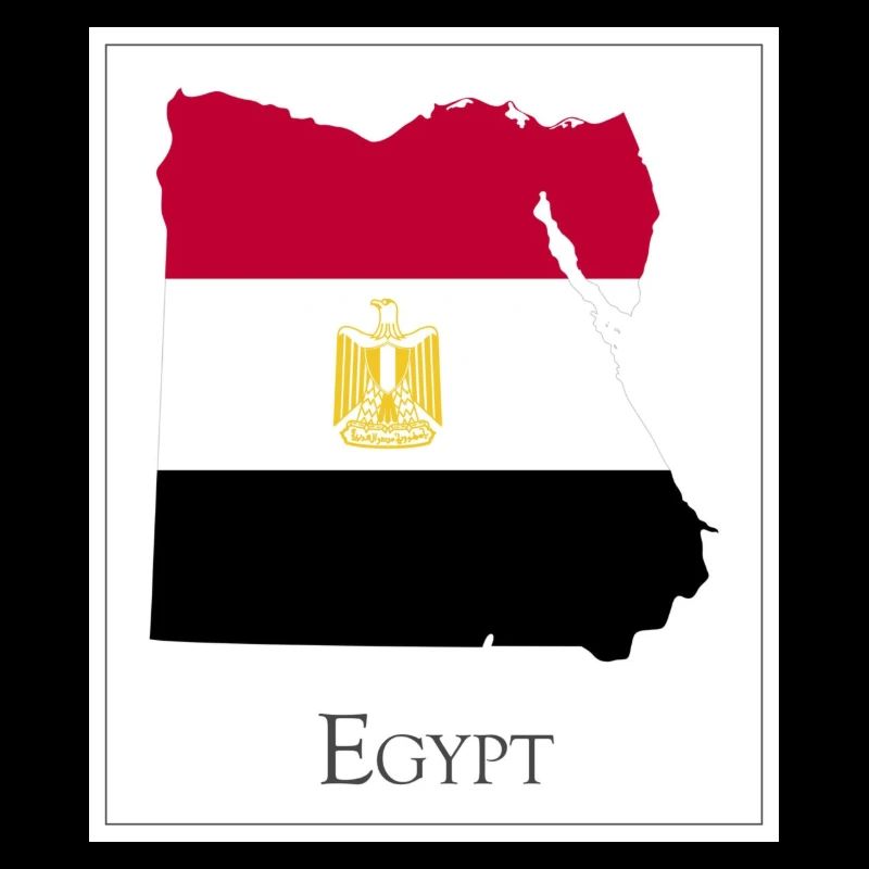 Drapeau de l’Égypte, Carte