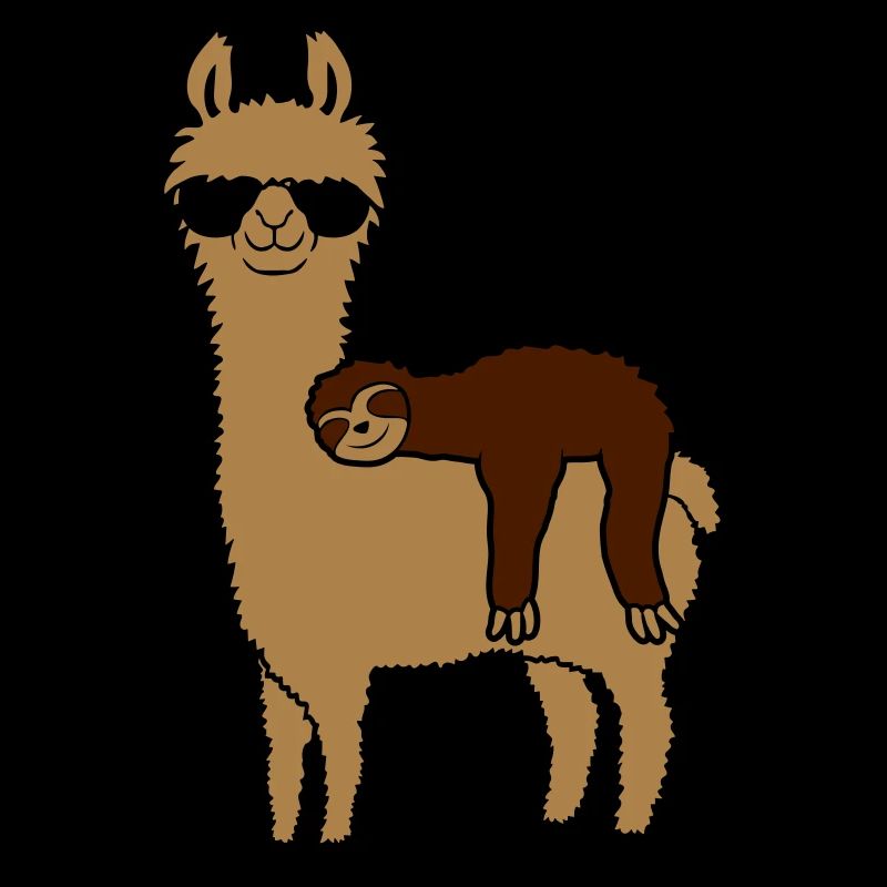 Sloth llama friends sleeping