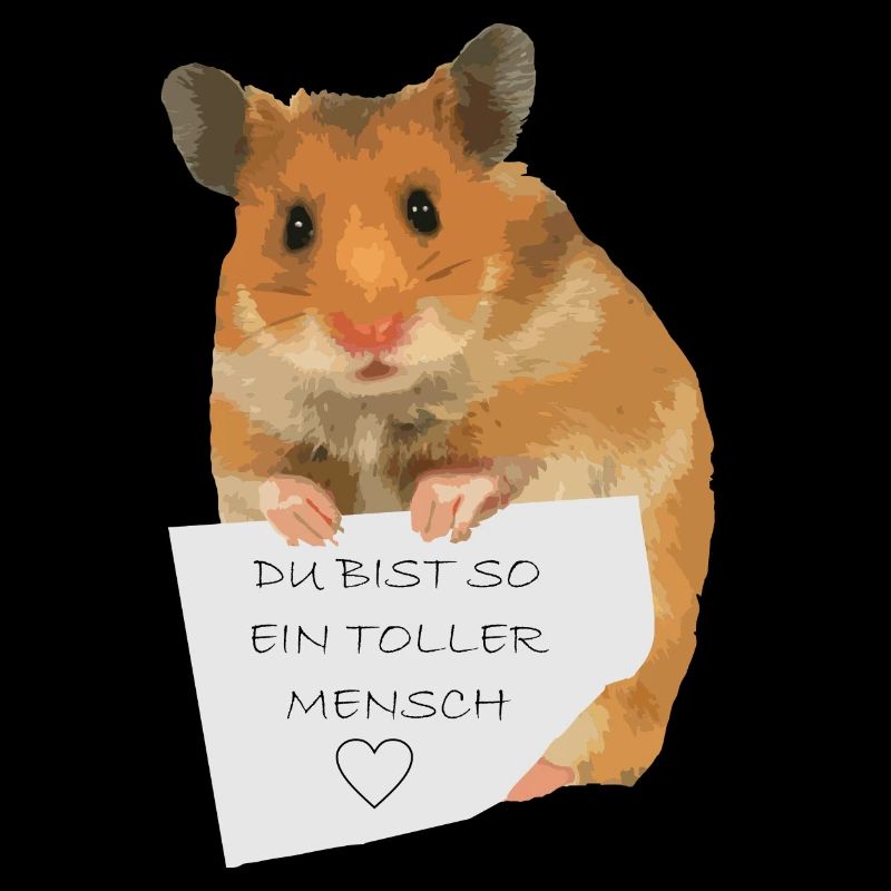 Hamster Zettel Botschaft - Toller Mensch bist