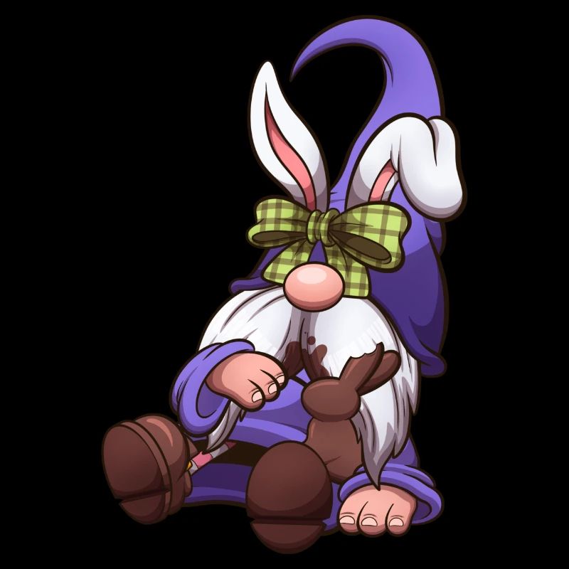 Easter Gnome Who Ate Too Much Chocolate