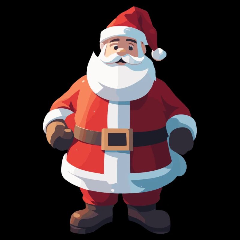 Père Noël Low Poly Noël