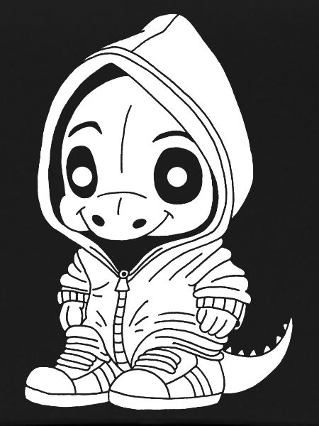 Small Dinosaur (White)