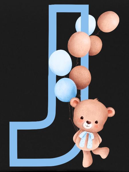Blue Bear J Letter