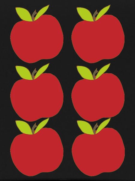 Apple Pattern Red 6-ply