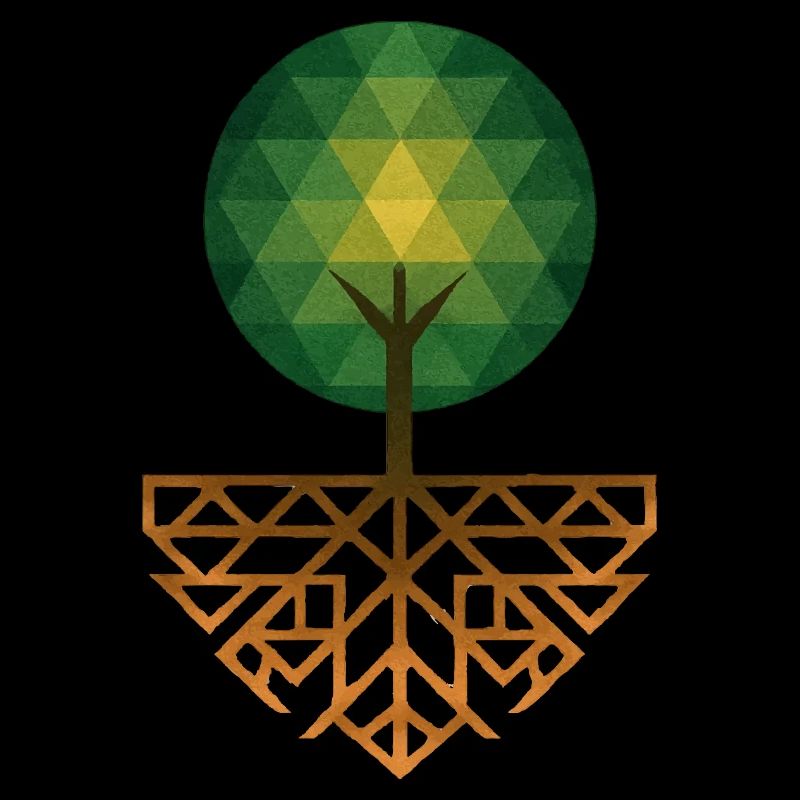 Abstract Tree with Geometric Roots – Symmet