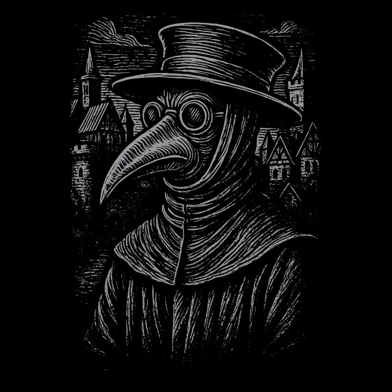 Conception de portrait de médecin de la peste mystique