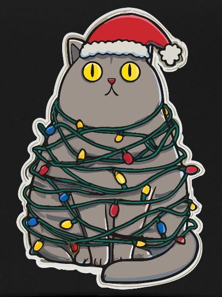 Noël chat maladroit