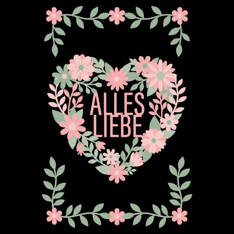 Alles Liebe Blumen Herz