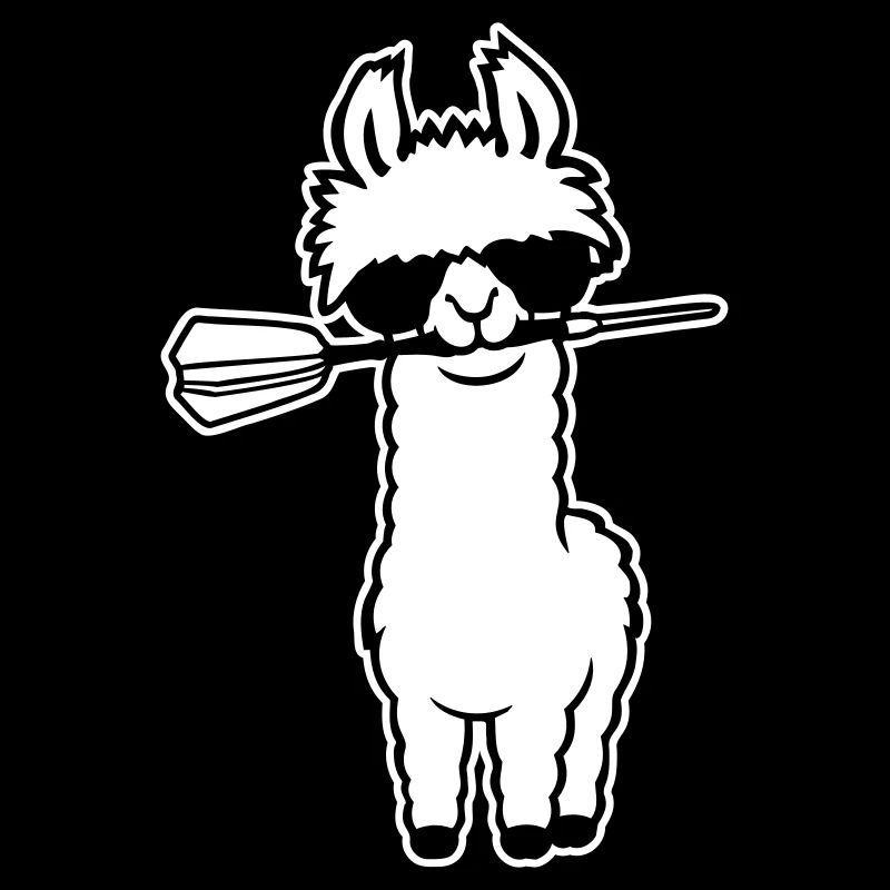 Cooles Lama Alpaka Sonnenbrille Dartpfeil Maul Süß
