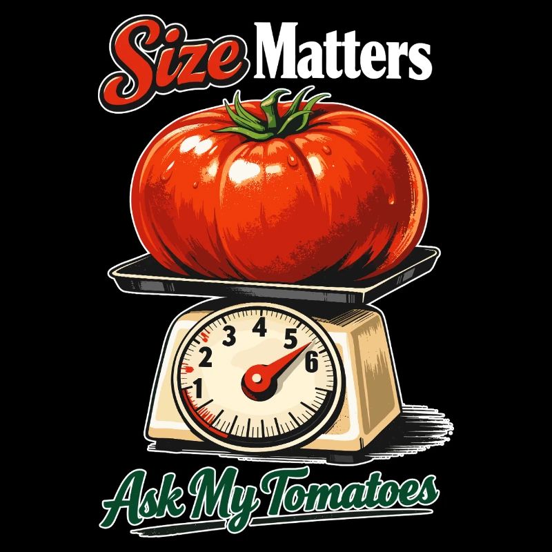 La taille compte : Tomate géante drôle sur des balances
