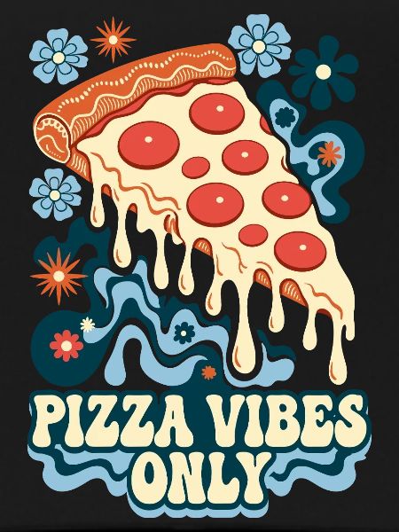 Pizza Vibes Only Retro Pizza