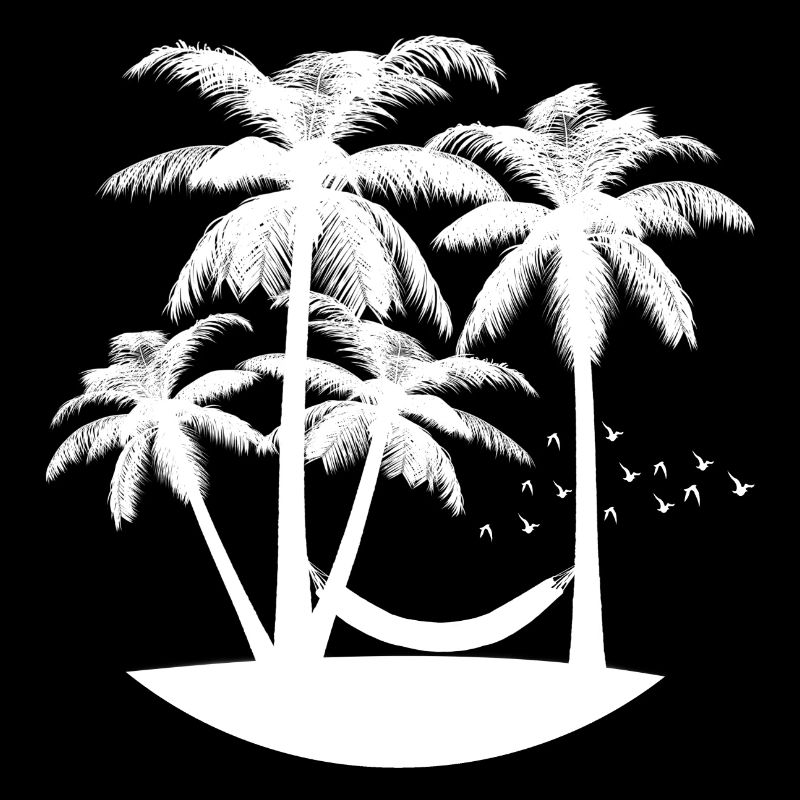 Palm trees hammock beach birds gift idea