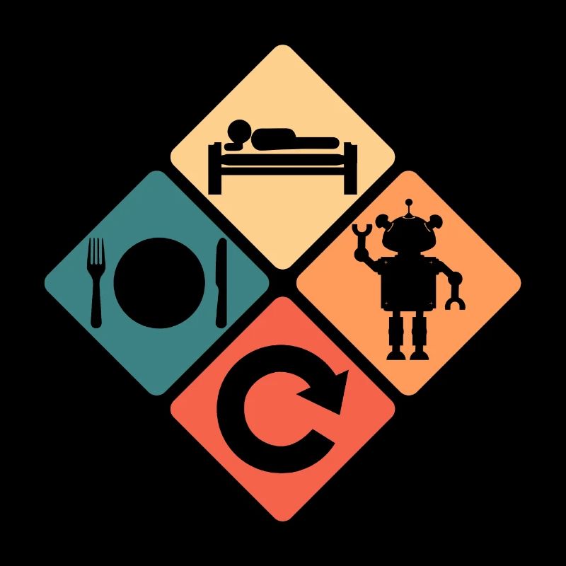 Manger dormez les robots répéter