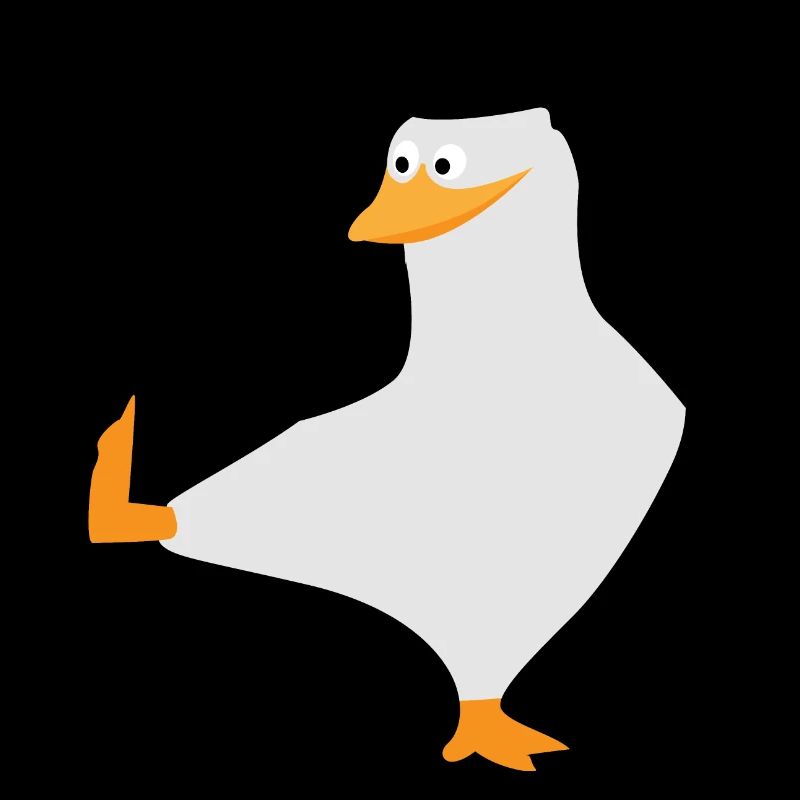 Pingouin se dresse sur une jambe