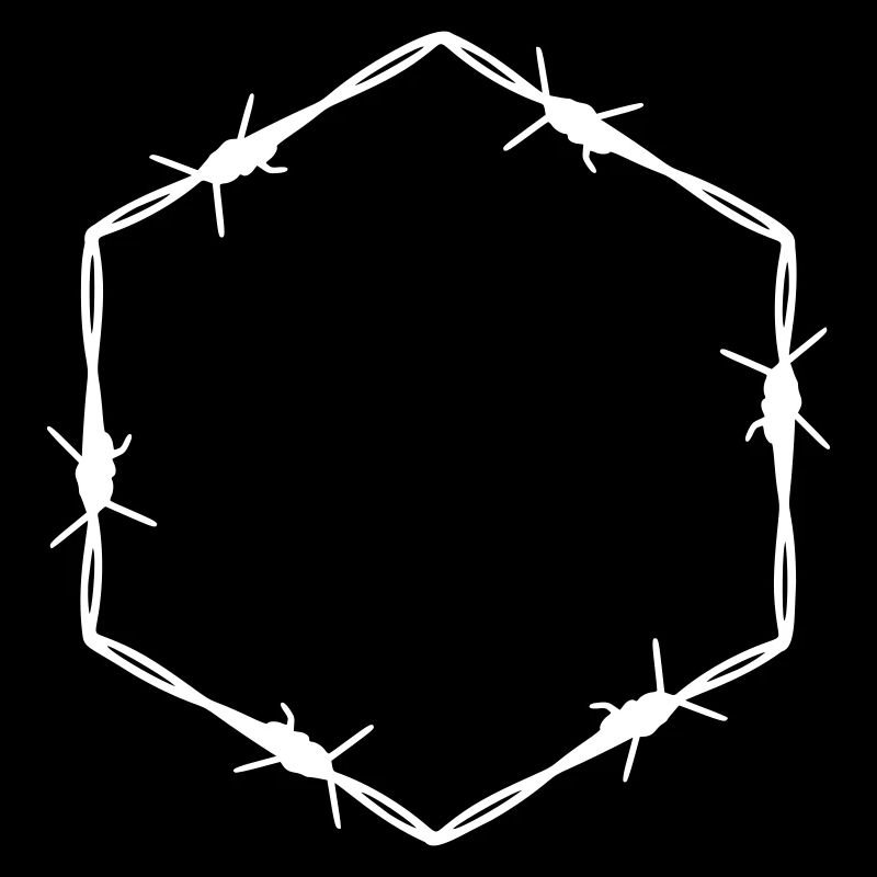 Stacheldraht 6 Eck Hexagon - Geschenkidee Tattoo