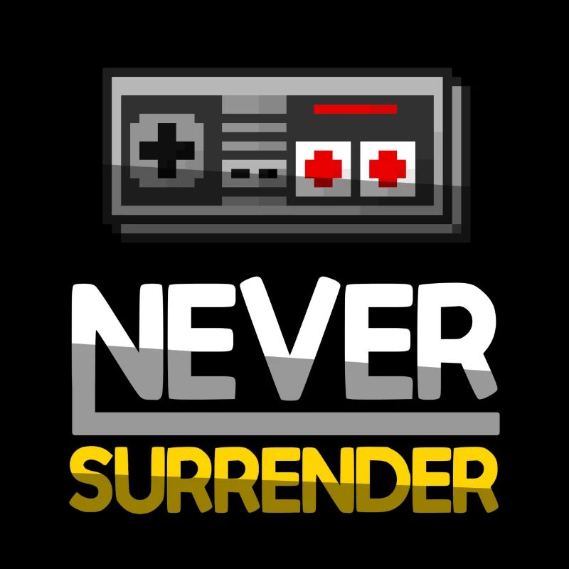 NEVER SURRENDER (Gelb) + NES Controller - Gaming