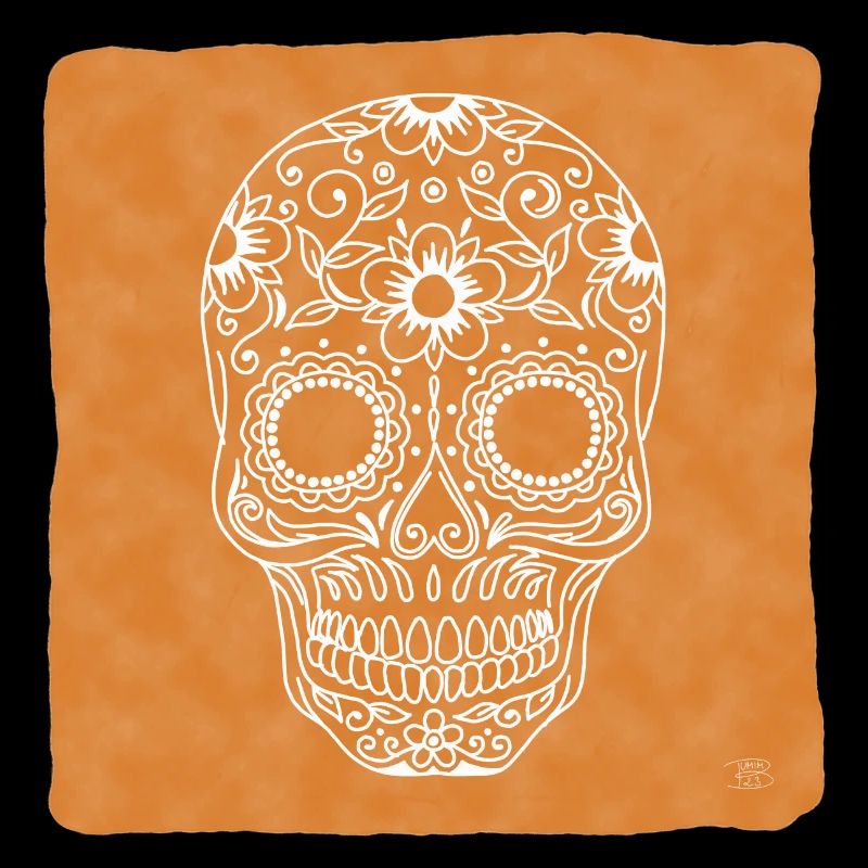 "Skull", boho line art design, series "Halloween"