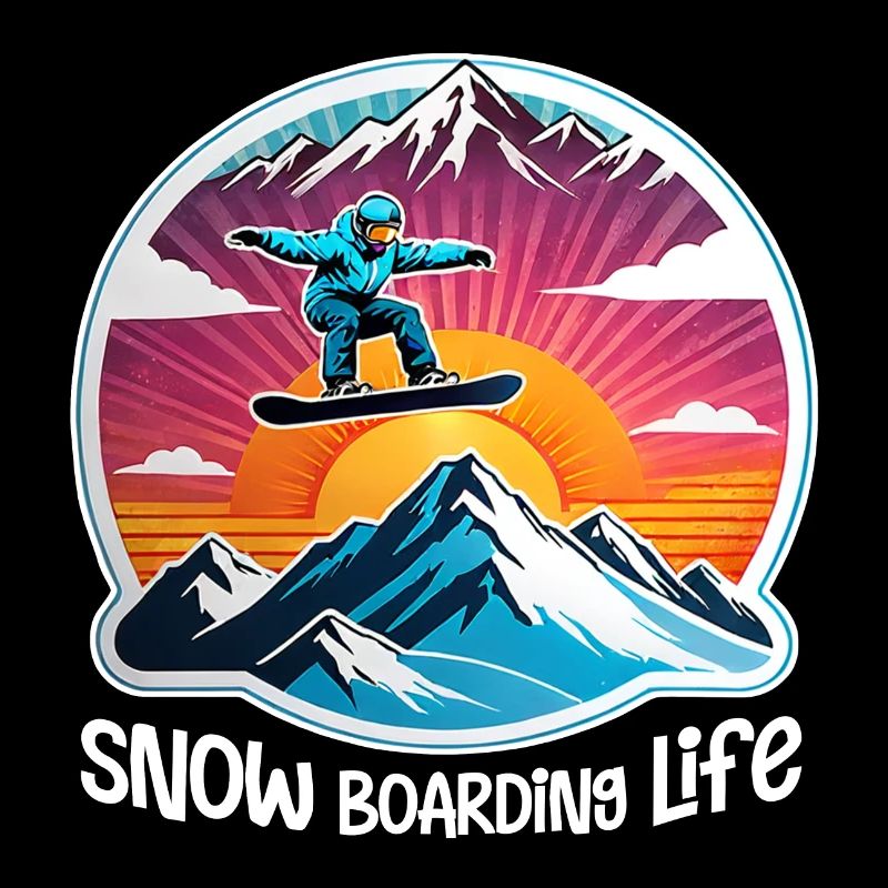 Snowboarding, snow and skiing