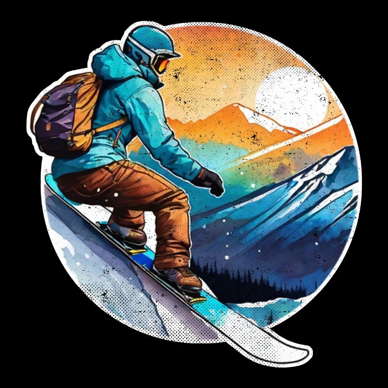Snowboarding, snow and skiing