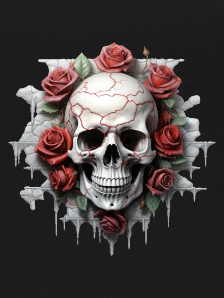 Gothic Blumenkunst Grafik Modedesign