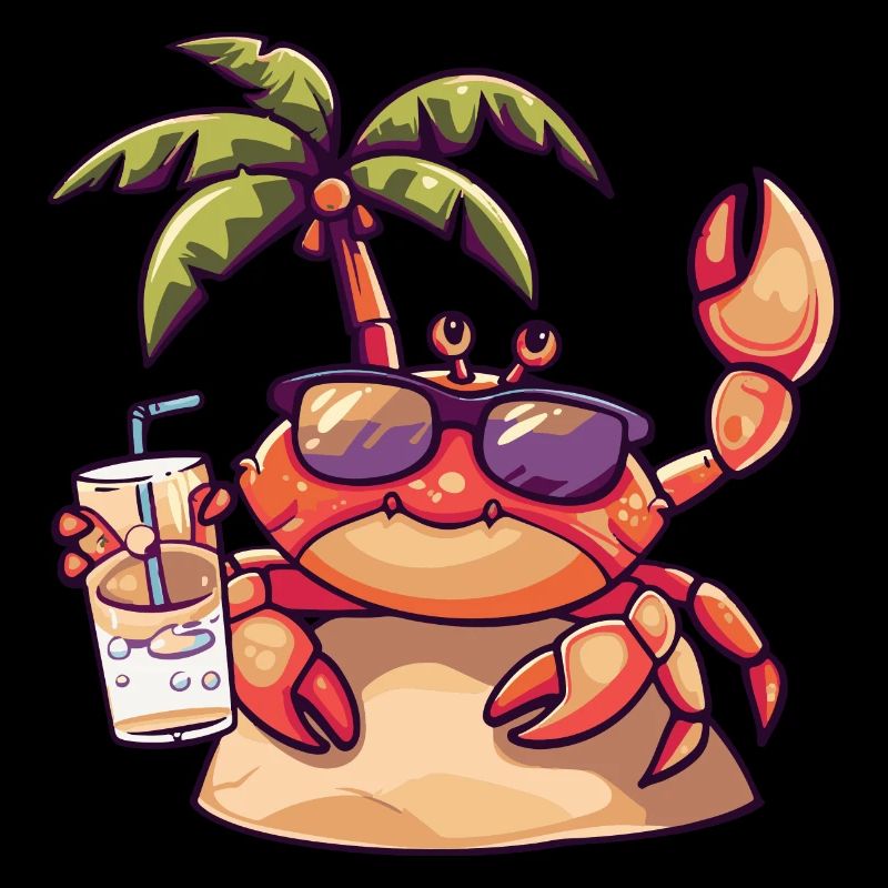 Crab Crab Summer Beach Comic