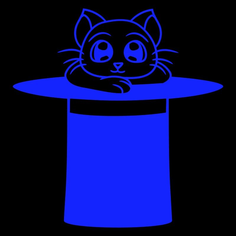Magical Enchanted Top Hat Wizard Cat