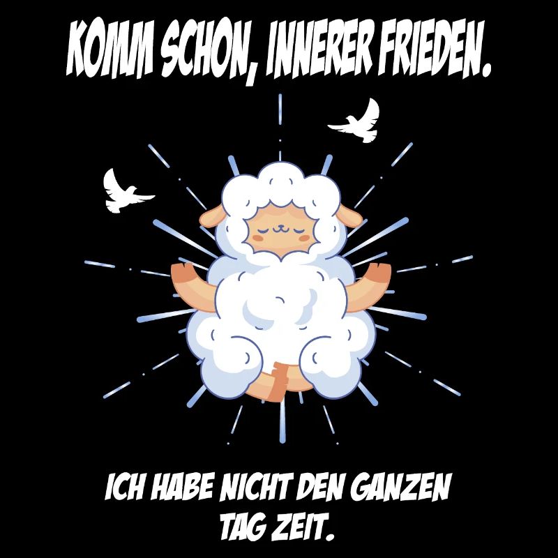 Komm schon innerer Frieden Schaf Friedenstaube