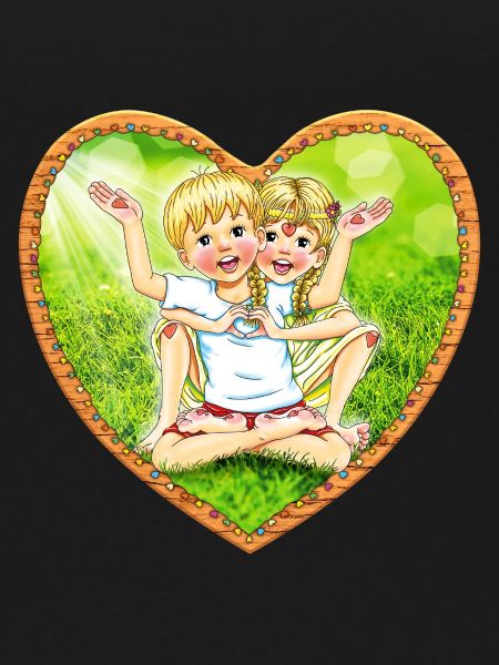 Heart-barefoot twin siblings