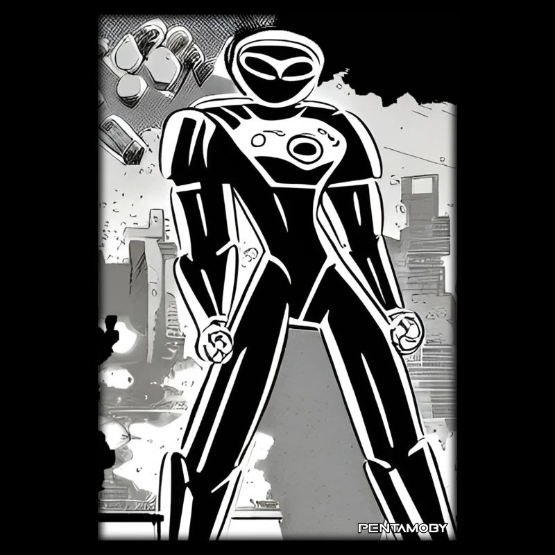 Roboter Comic Zukunft Cyborg Maschine Technik