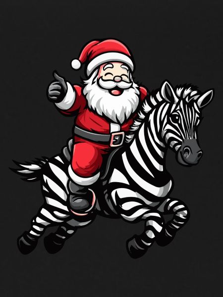 Zebra Santa Claus