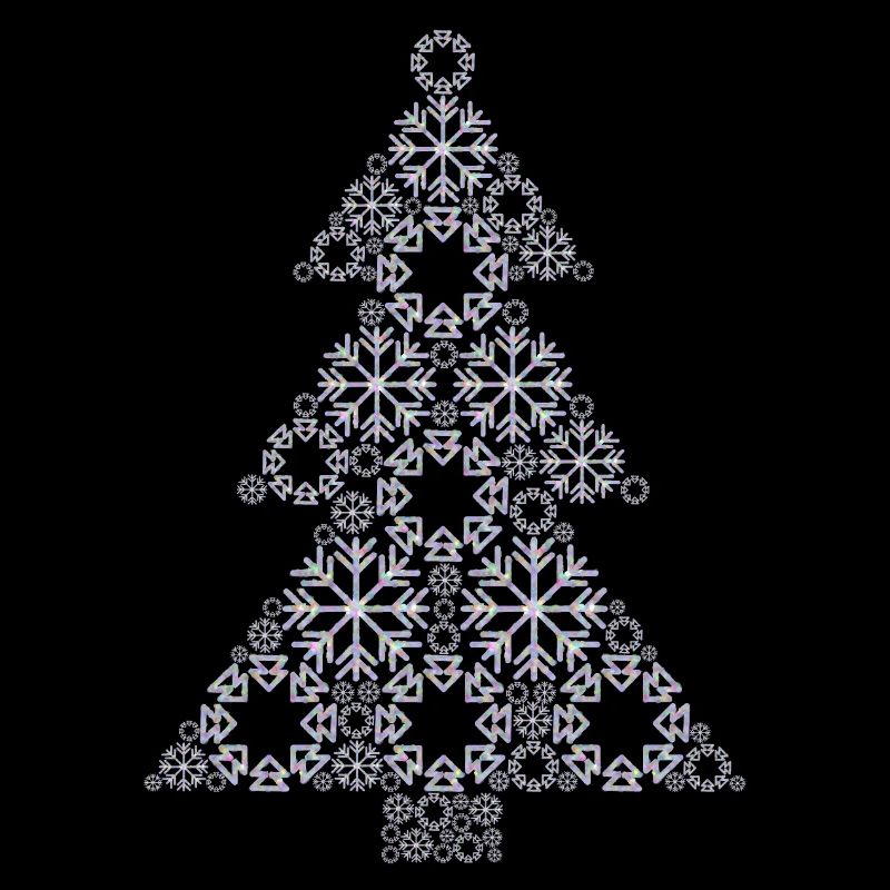 Idée cadeau de l’arbre de Noël des flocons de neige