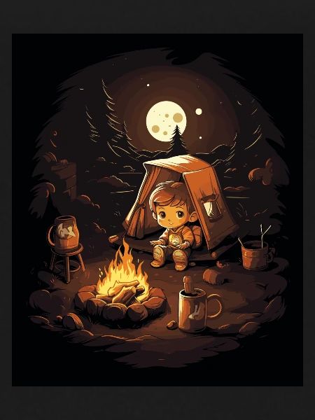 Child camping