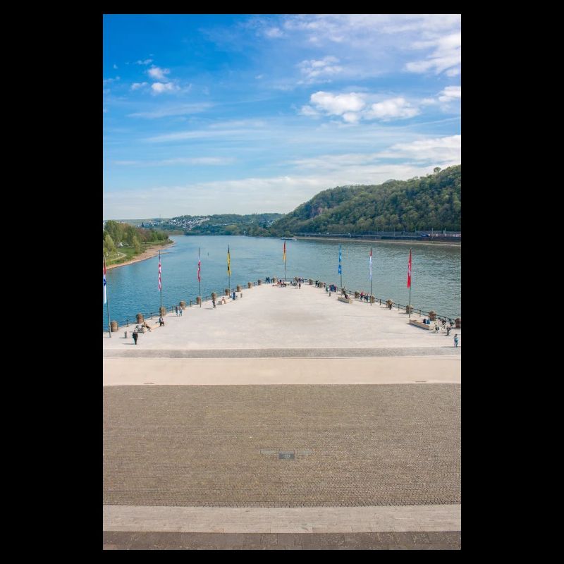 Affiche du Rhin et de la Moselle de Deutsches Eck Koblenz