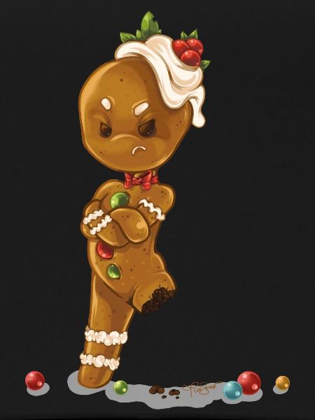 Gingerbread man without leg