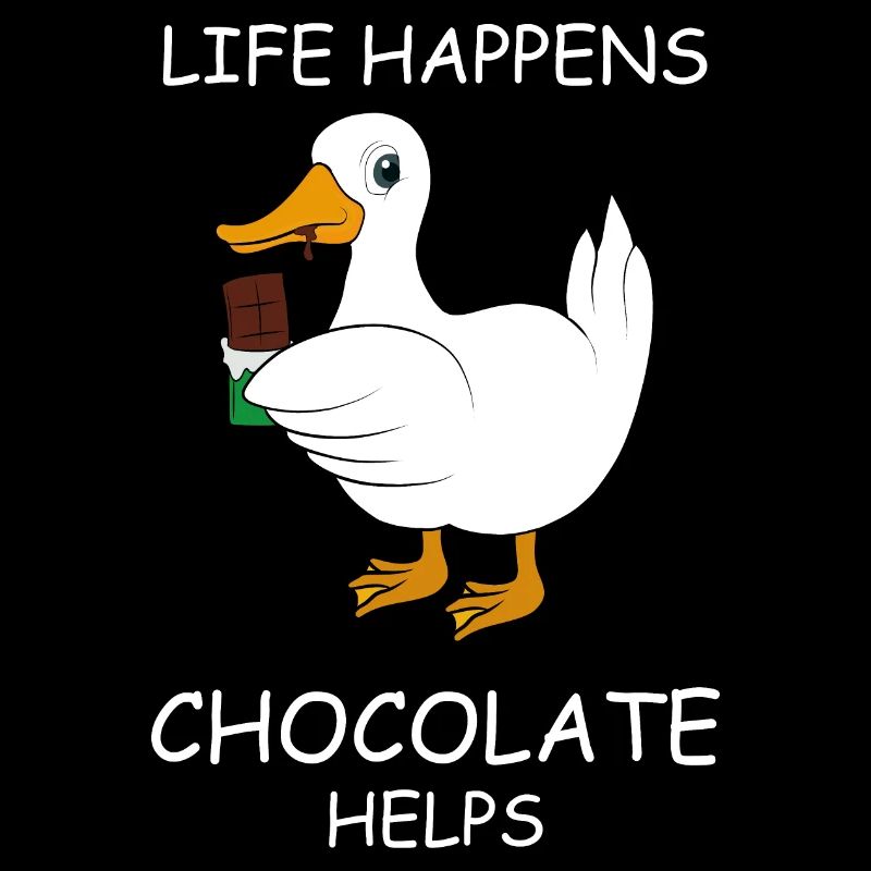 Ente mit Schokolade Spruch
