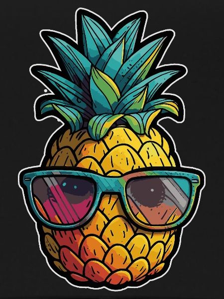 Funny pineapple fruit