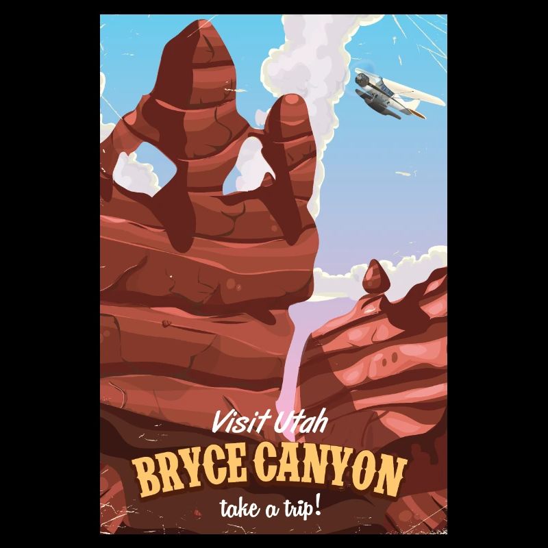 Bryce canyon Utah affiche de voyage