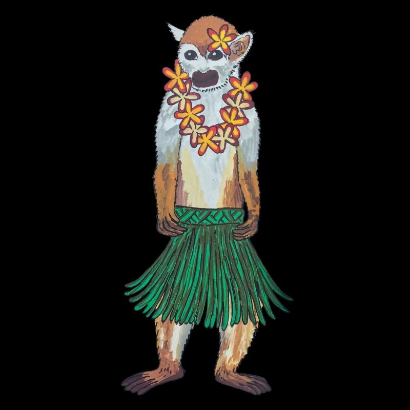 Écureuil Singe Singe Hawaii Hula Monkey Hula Hoola