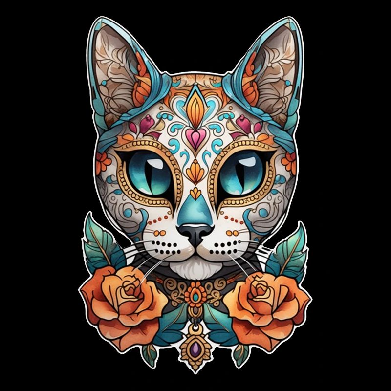 chat mexique - dia de los muertos