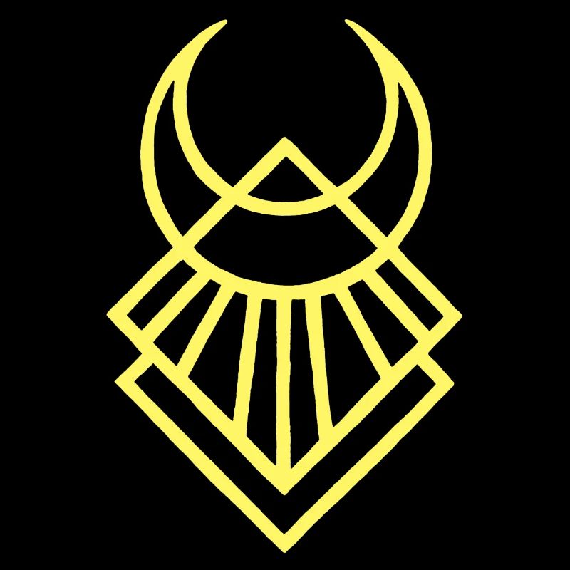 Yellow Egyptian Lunar Symbol