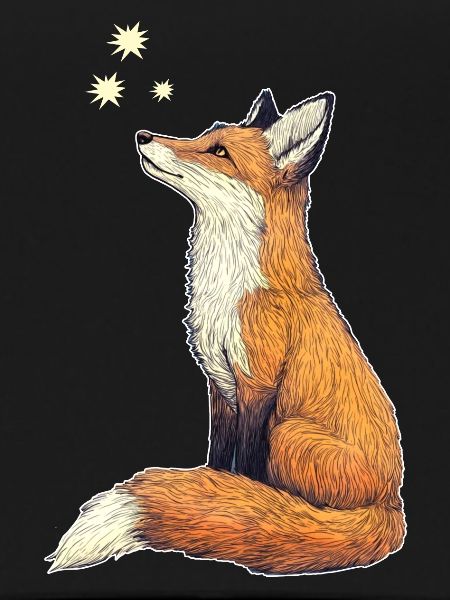 Fox with stars