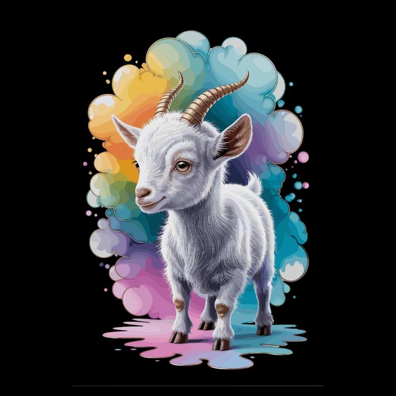 Bébé chèvre coloré – Design mignon et ludique