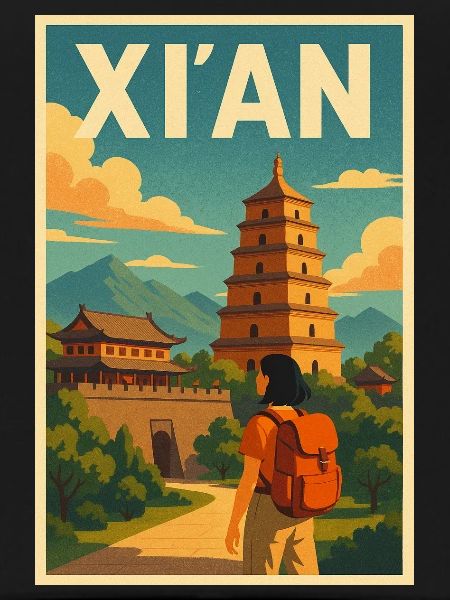 Xian Retro Poster Design