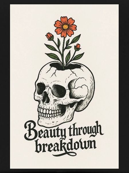 Floral Skull Artistic Design