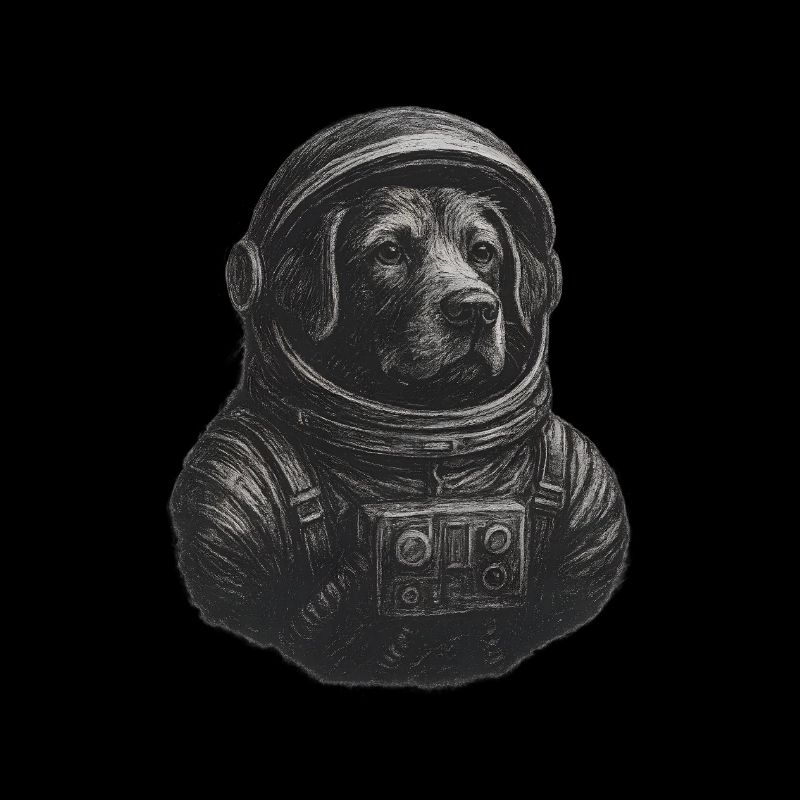 Chiot chien en combinaison d’astronaute astronaute