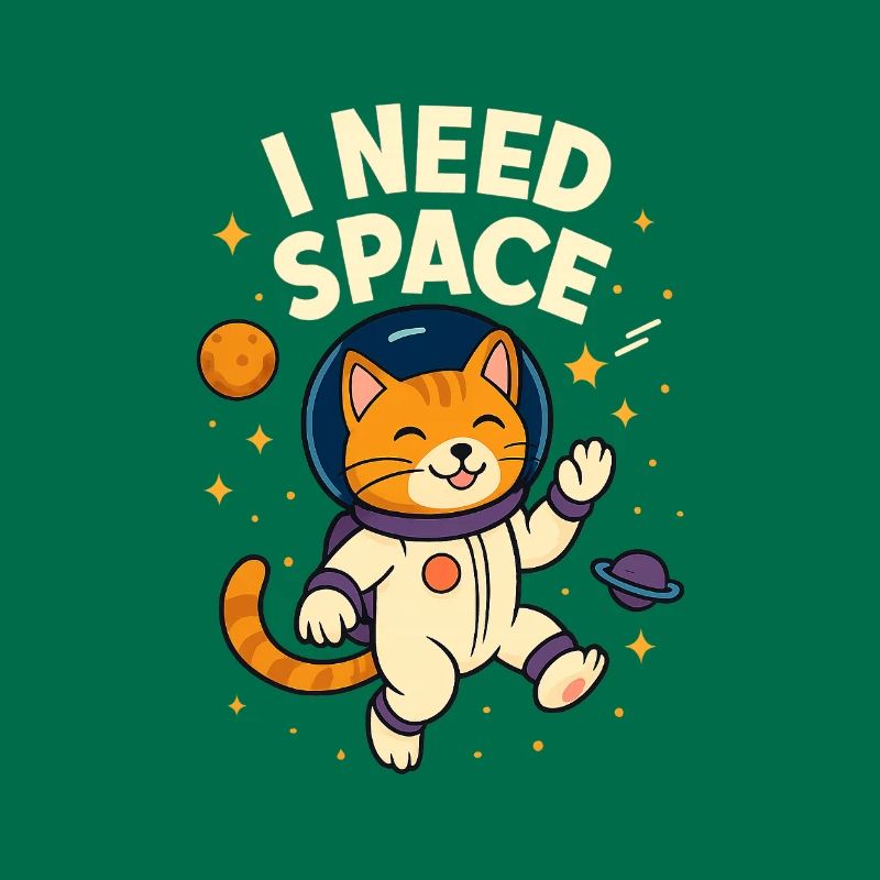 Mignon chat astronaute de l’espace