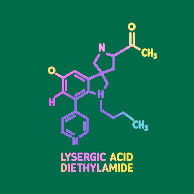 Psychedelic Molecular Art LSD