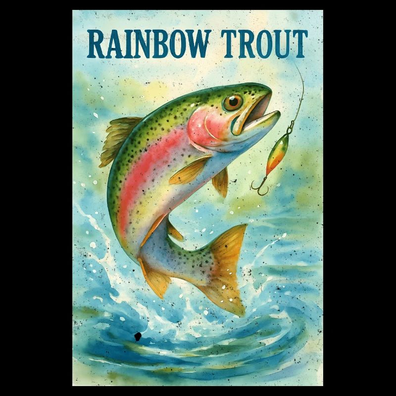 Truite arc-en-ciel à l’hameçon